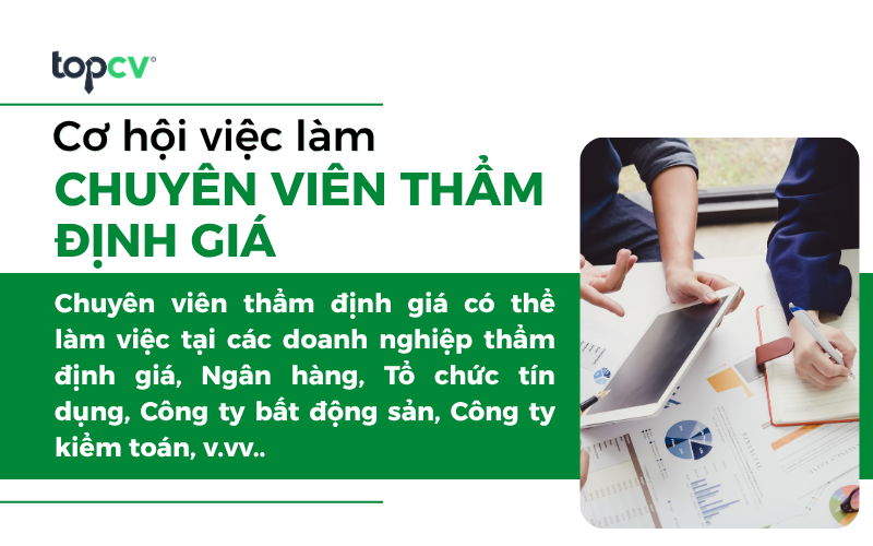 Cơ hội việc làm của Chuyên viên thẩm định giá